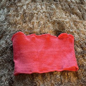 Pink Unworn Smocked Tube Top